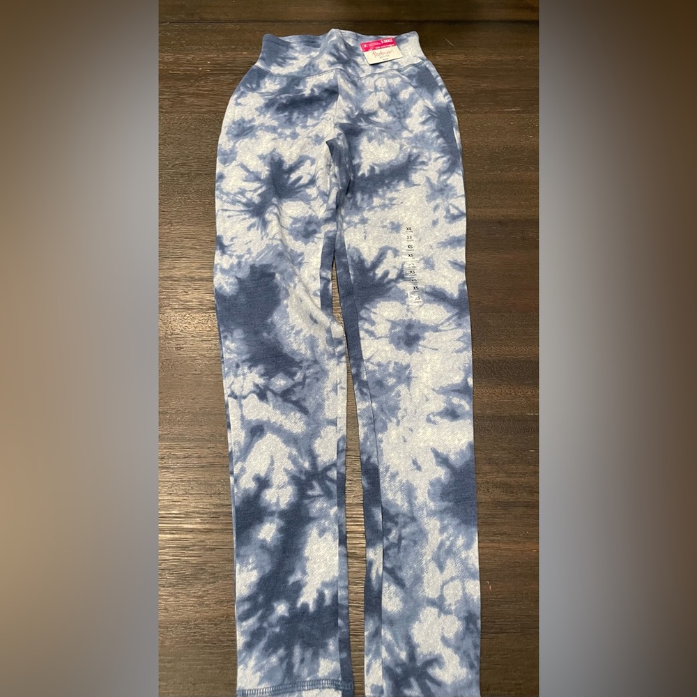 Kids Blue and White Tie-Dye Joggers